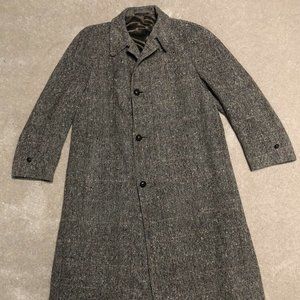 Vintage Man of Aran Tweed Long Coat 48